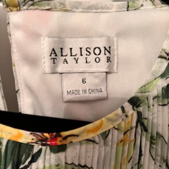 Allison Taylor Floral Pleated Midi Dress Women's Size 6- Sytle# LZY-Dress-C - Picture 9 of 11